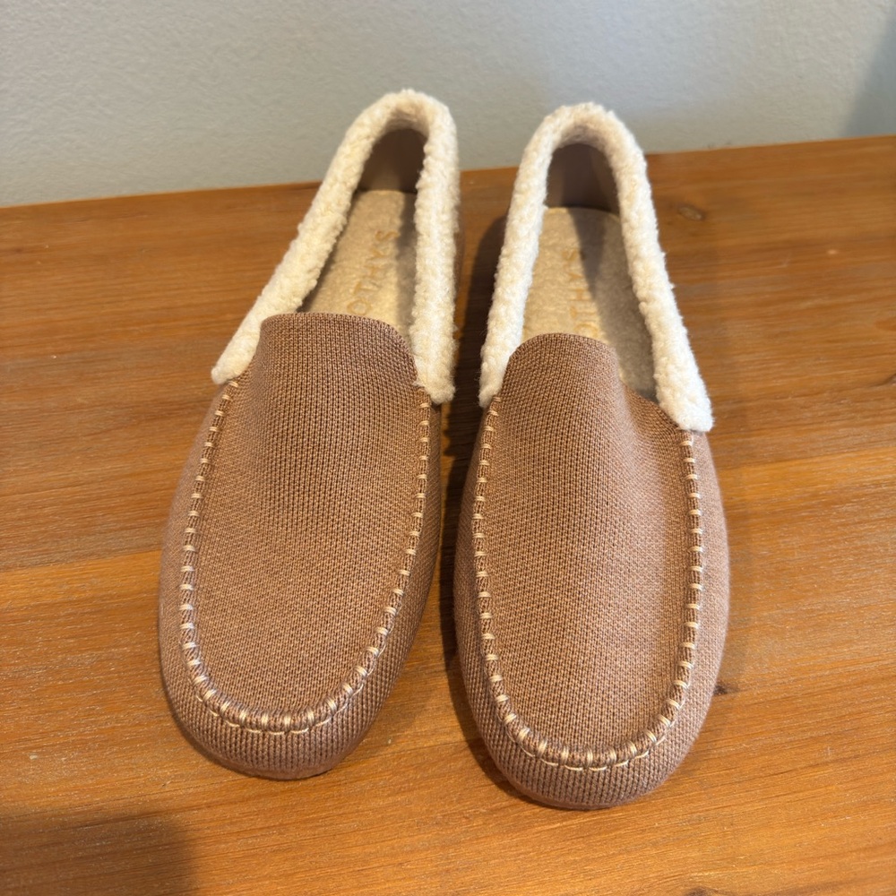 ROTHYS Slipper Womens 10 Merino Wool & Sherpa Fleece